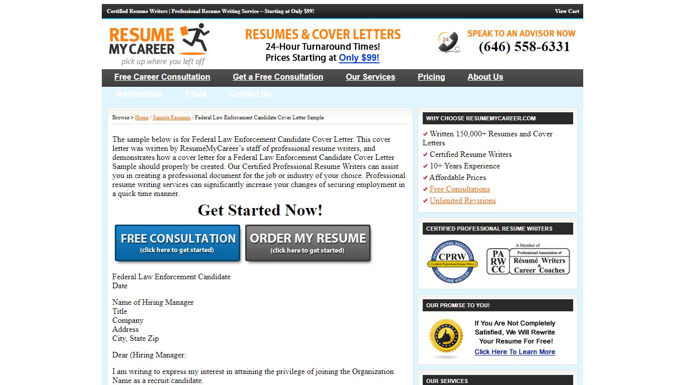 Federal Law Enforcement Candidate Cover Letter Sample - Resume My Career